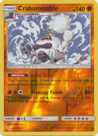 Cosmic Eclipse - 122/236 - Crabominable - Reverse Holo