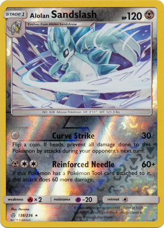 Cosmic Eclipse - 138/236 - Alolan Sandslash - Reverse Holo