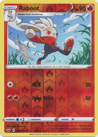 Sword & Shield - 033/202 - Raboot - Reverse Holo
