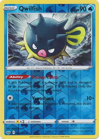 Sword & Shield - 051/202 - Qwilfish - Reverse Holo