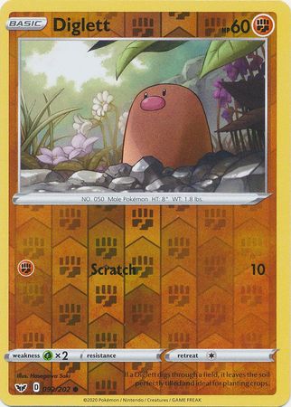 Sword & Shield - 092/202 - Diglett - Reverse Holo
