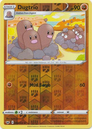 Sword & Shield - 093/202 - Dugtrio - Reverse Holo