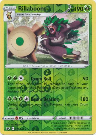 Sword & Shield - 015/202 - Rillaboom - Reverse Holo