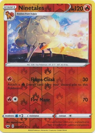 Sword & Shield - 023/202 - Ninetales - Reverse Holo