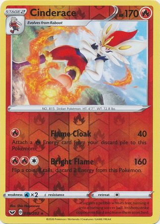 Sword & Shield - 036/202 - Cinderace - Reverse Holo