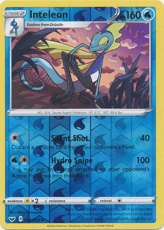 Sword & Shield - 059/202 - Inteleon - Reverse Holo