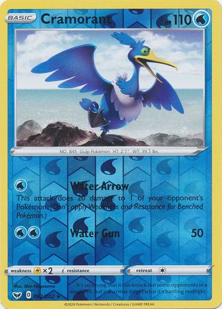 Sword & Shield - 062/202 - Cramorant - Reverse Holo
