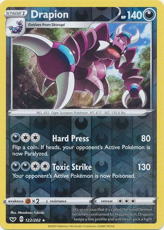 Sword & Shield - 122/202 - Drapion - Reverse Holo