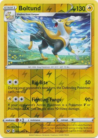 Sword & Shield - 075/202 - Boltund - Reverse Holo