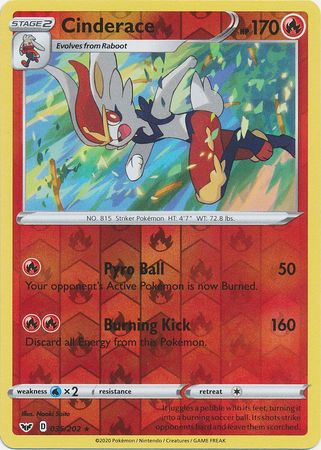 Sword & Shield - 035/202 - Cinderace - Reverse Holo