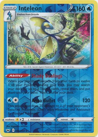Sword & Shield - 058/202 - Inteleon - Reverse Holo