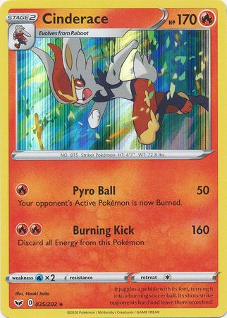 Sword & Shield - 035/202 - Cinderace - Holo
