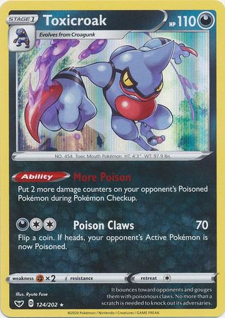 Sword & Shield - 124/202 - Toxicroak - Holo