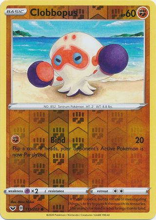 Sword & Shield - 111/202 - Clobbopus - Reverse Holo