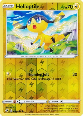 Rebel Clash - 063/192 - Helioptile - Reverse Holo