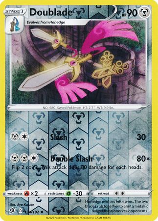 Rebel Clash - 134/192 - Doublade - Reverse Holo