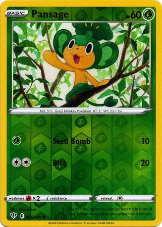 Darkness Ablaze - 006/189 - Pansage - Reverse Holo