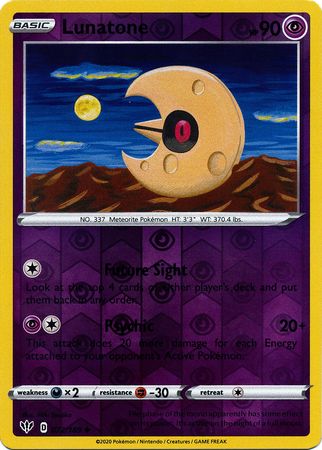 Darkness Ablaze - 072/189 - Lunatone - Reverse Holo