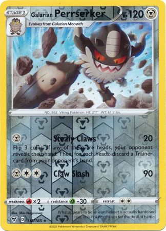 Vivid Voltage - 113/185 - Galarian Perrserker - Reverse Holo