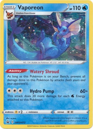 Black Star Promos - SWSH072 - Vaporeon - Holo