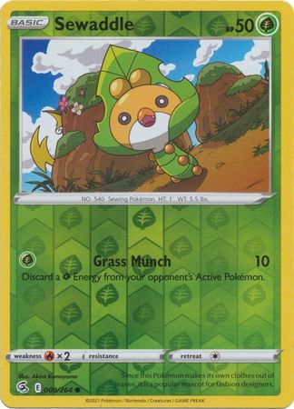 Fusion Strike - 009/264 - Sewaddle - Reverse Holo