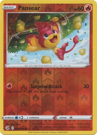 Fusion Strike - 037/264 - Pansear - Reverse Holo
