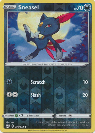 Brilliant Stars - 086/172 - Sneasel - Reverse Holo