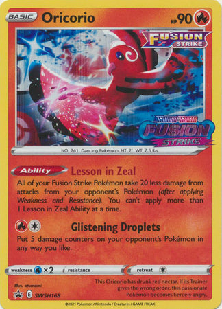 Black Star Promos - SWSH168 - Oricorio - Pre-Release Holo