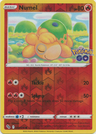 Pokémon GO - 013/078 - Numel - Reverse Holo