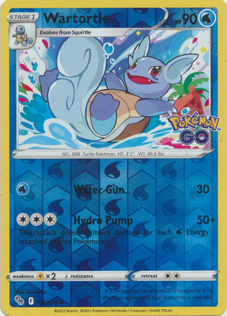 Pokémon GO - 016/078 - Wartortle - Reverse Holo