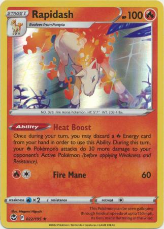 Silver Tempest - 022/195 - Rapidash - Holo