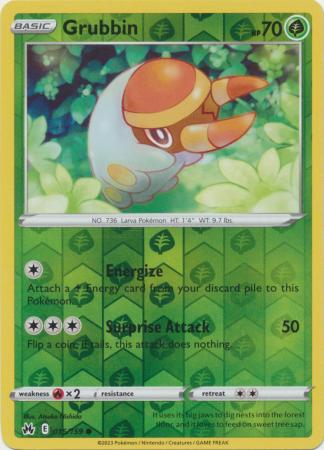Crown Zenith - 015/159 - Grubbin - Reverse Holo