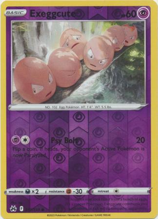 Crown Zenith - 057/159 - Exeggcute - Reverse Holo