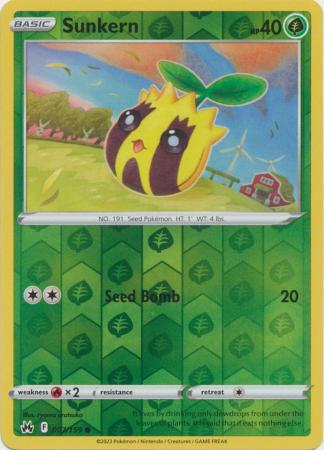Crown Zenith - 007/159 - Sunkern - Reverse Holo