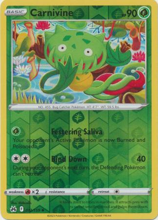 Crown Zenith - 012/159 - Carnivine - Reverse Holo