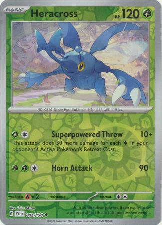 Scarlet & Violet - 002/198 - Heracross - Reverse Holo