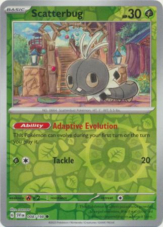 Scarlet & Violet - 008/198 - Scatterbug - Reverse Holo