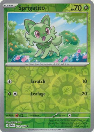 Scarlet & Violet - 013/198 - Sprigatito - Reverse Holo
