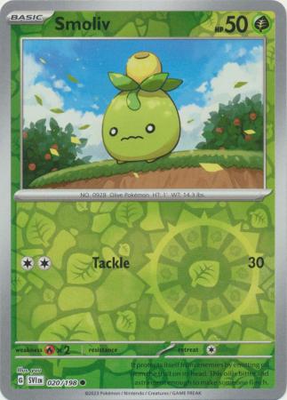 Scarlet & Violet - 020/198 - Smoliv - Reverse Holo