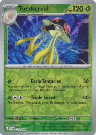 Scarlet & Violet - 026/198 - Toedscruel - Reverse Holo