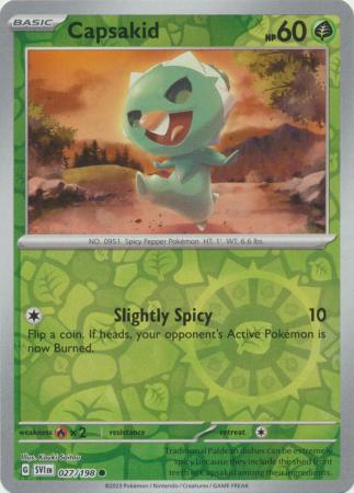 Scarlet & Violet - 027/198 - Capsakid - Reverse Holo