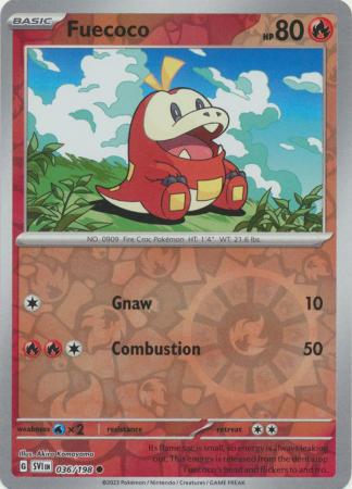 Scarlet & Violet - 036/198 - Fuecoco - Reverse Holo