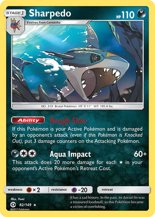Sun & Moon - 082/149 - Sharpedo - Holo