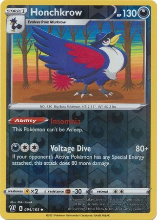Battle Styles - 094/163 - Honchrow - Reverse Holo