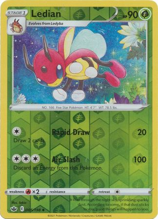 Chilling Reign - 005/198 - Ledian - Reverse Holo