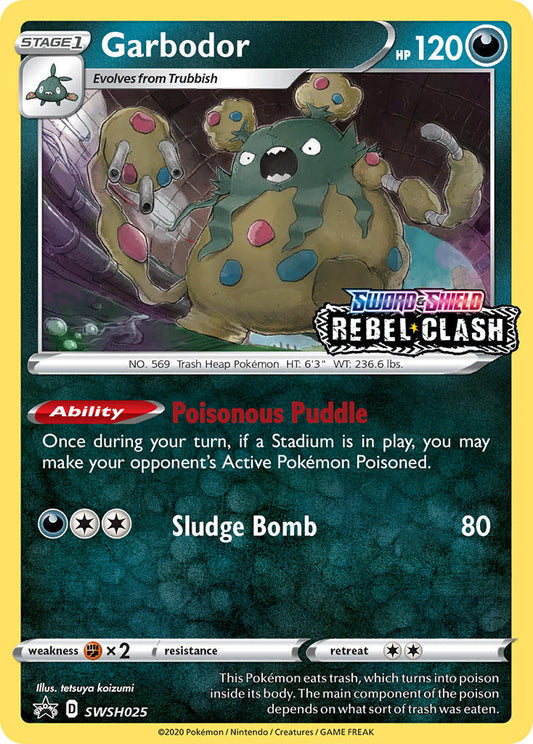 Black Star Promos - SWSH025 - Garbodor - Pre-Release Holo