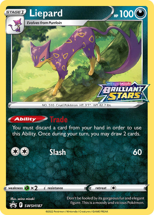 Black Star Promos - SWSH187 - Liepard - Pre-Release Holo