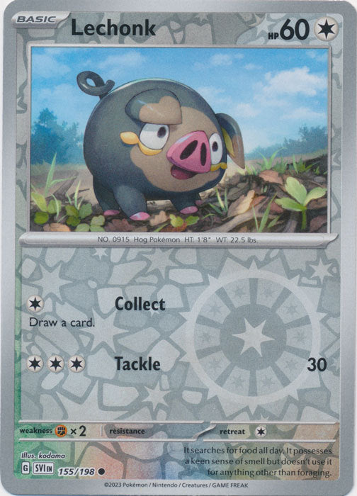 Scarlet & Violet - 155/198 - Lechonk - Reverse Holo