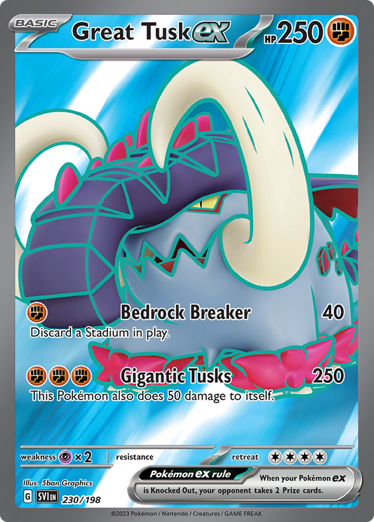 Scarlet & Violet - 230/198 - Great Tusk ex